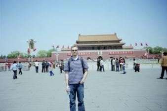 Me in Tiananmen-Square, the Forbidden City is in the background